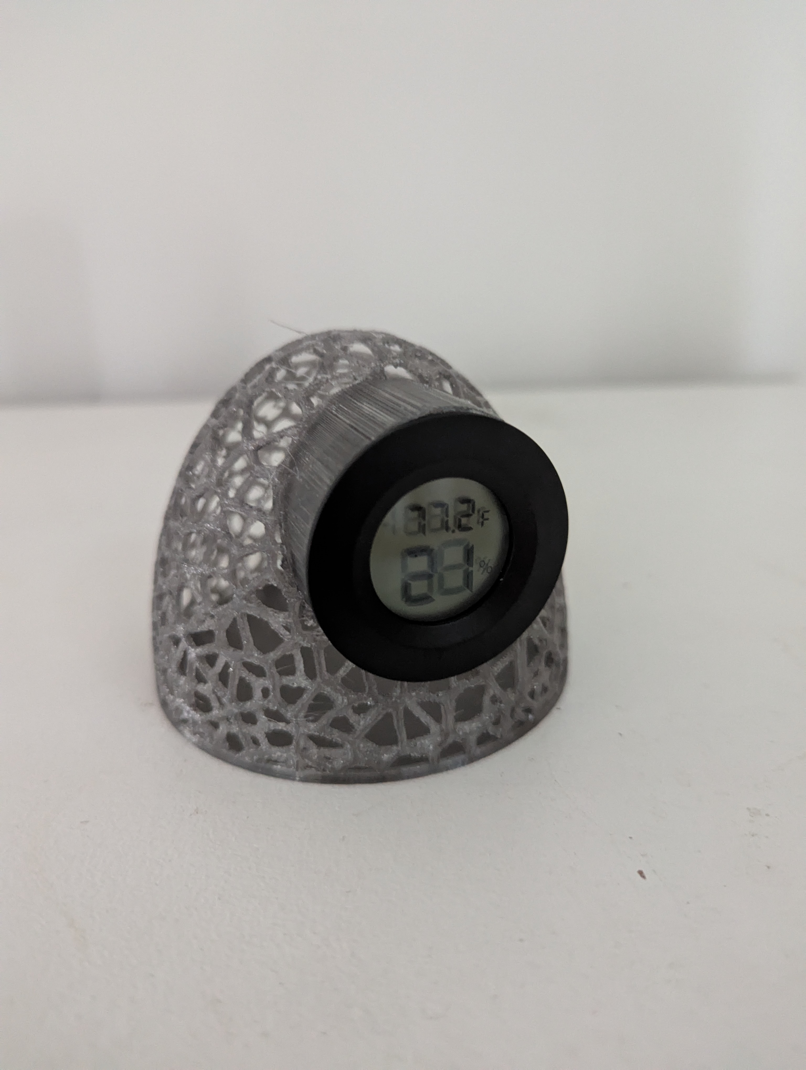 Hygrometer/Thermometer Holder for Hermit Crab Tank