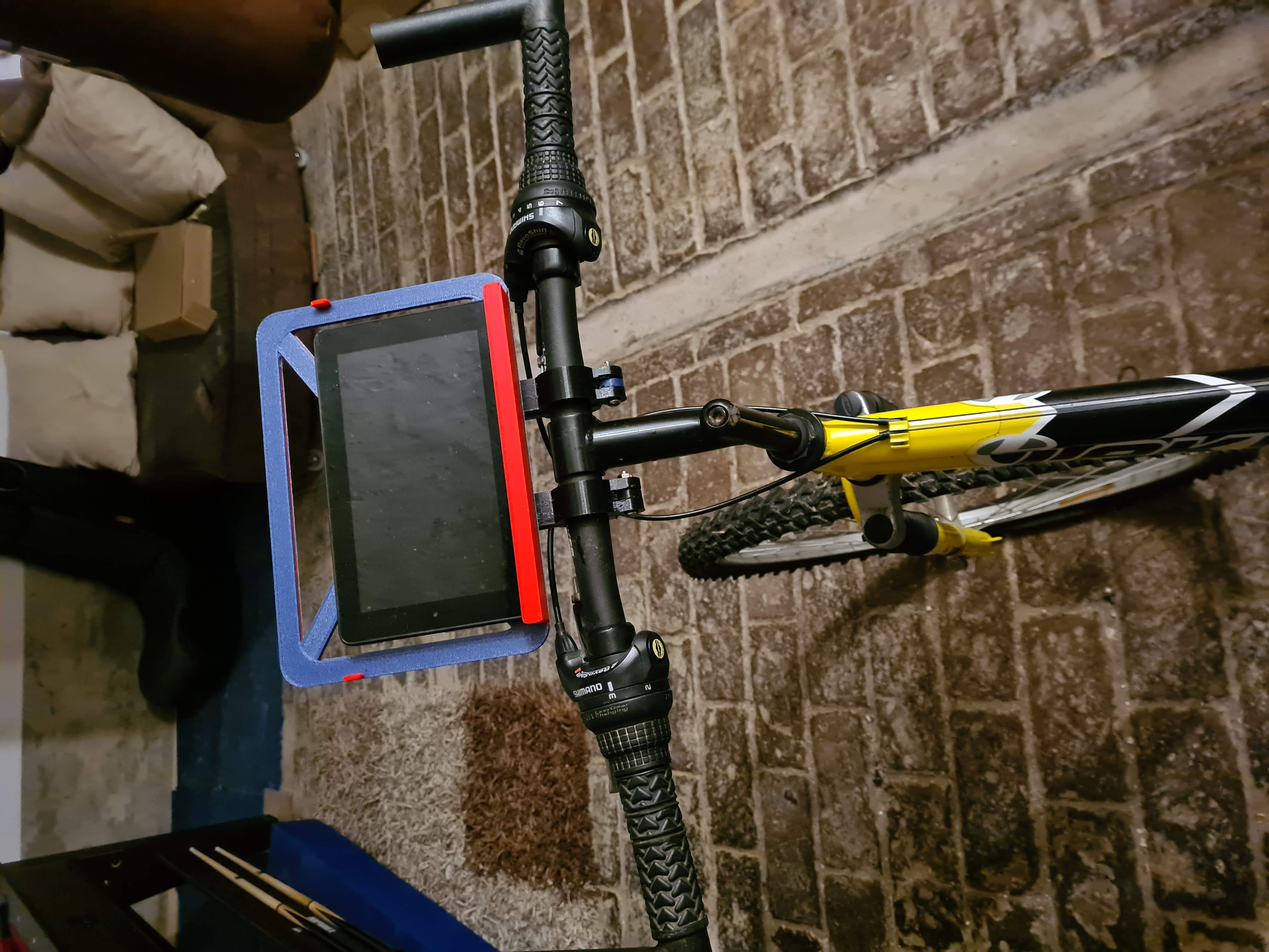 Bike trainer best sale tablet holder