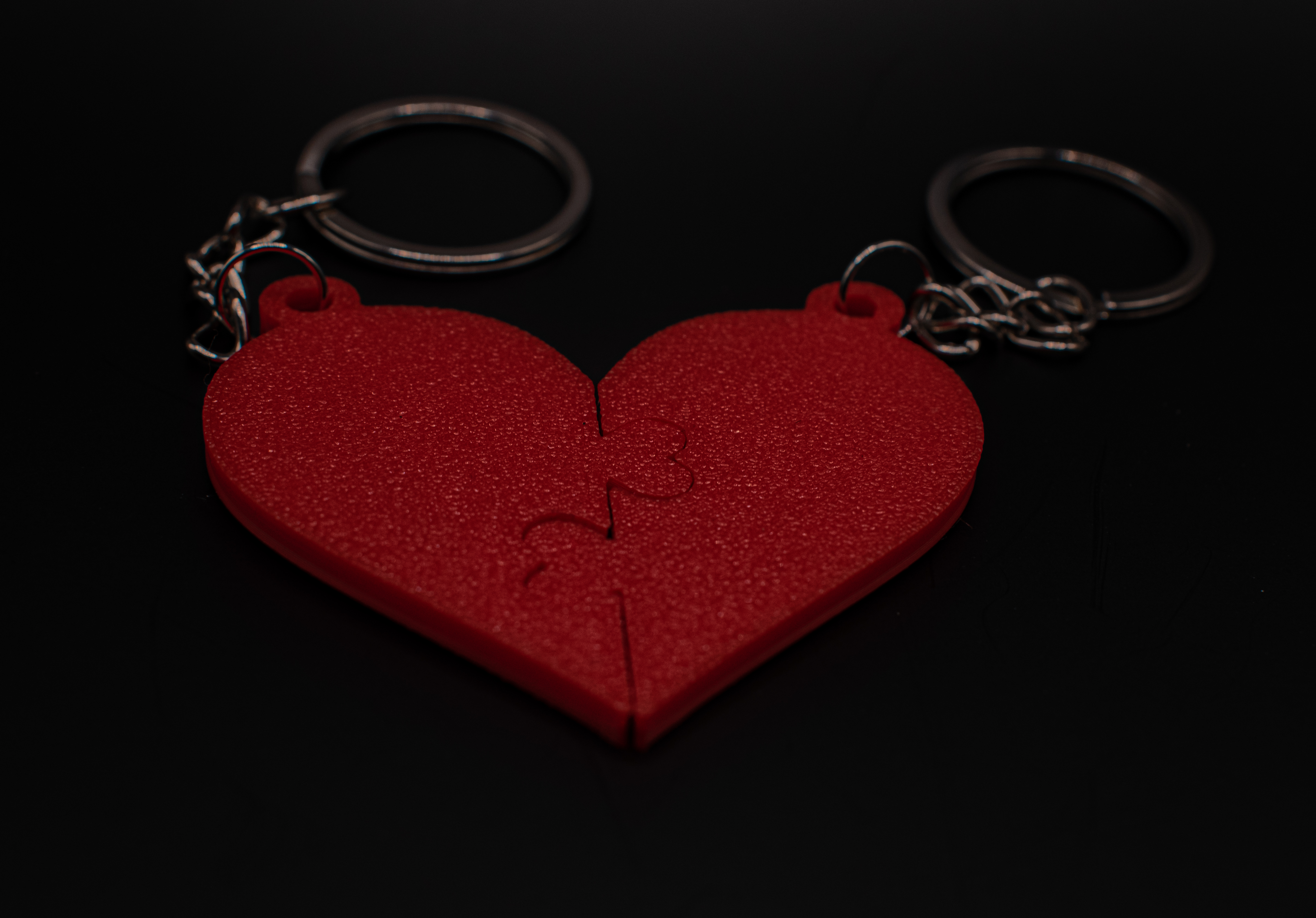 Valentine keychain hearts puzzle