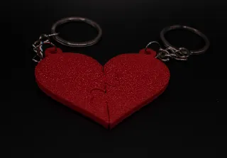 Valentine keychain hearts puzzle