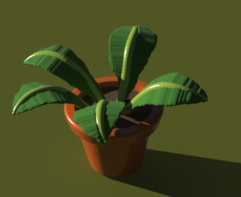 Banana leaf plant