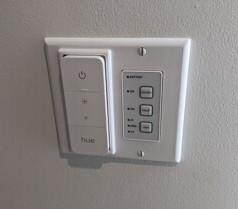 Hue remote mount to single gang decora device