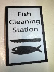 Fish Cleaning Station Sign