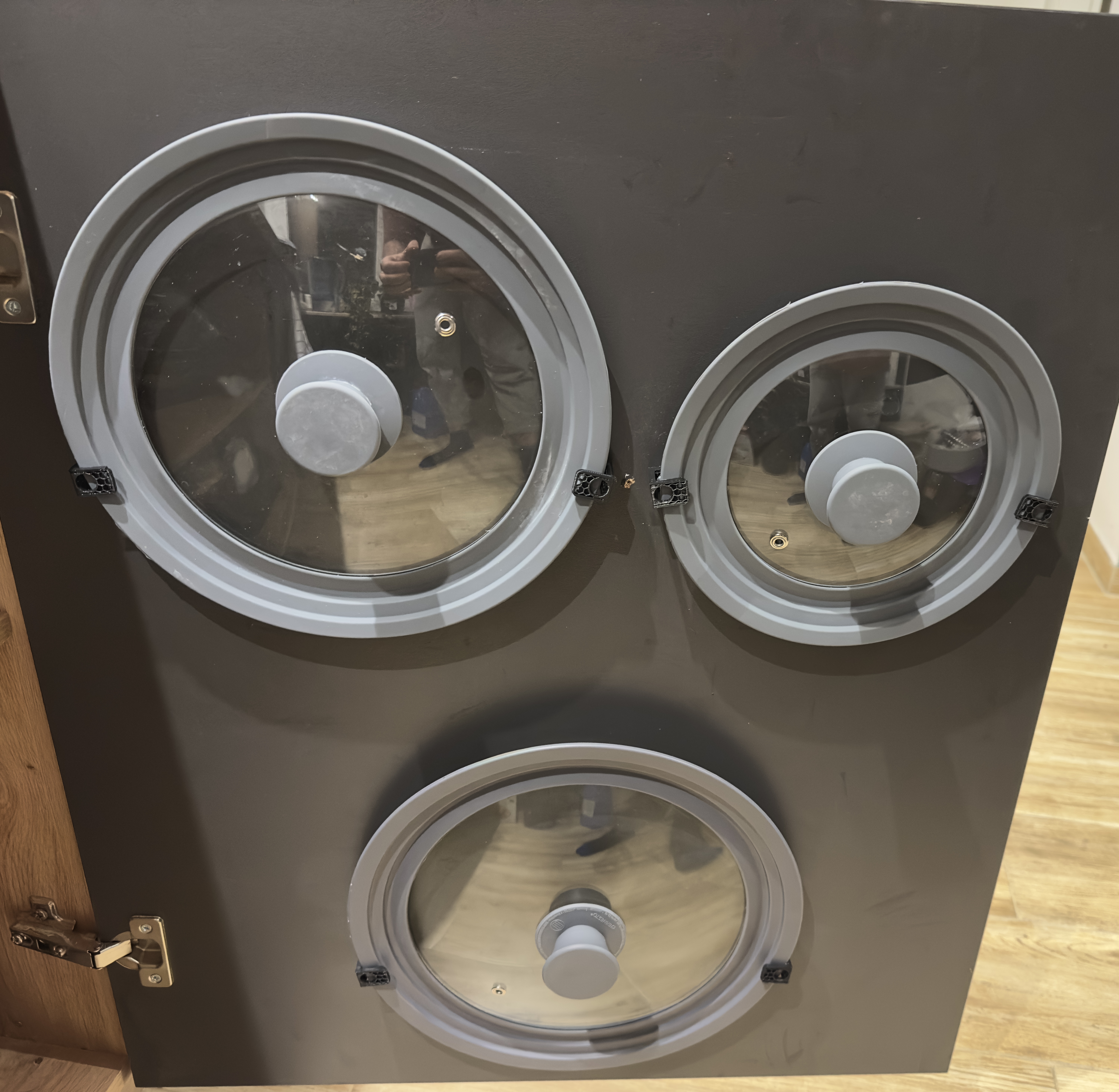 Universal mounting for pot lids