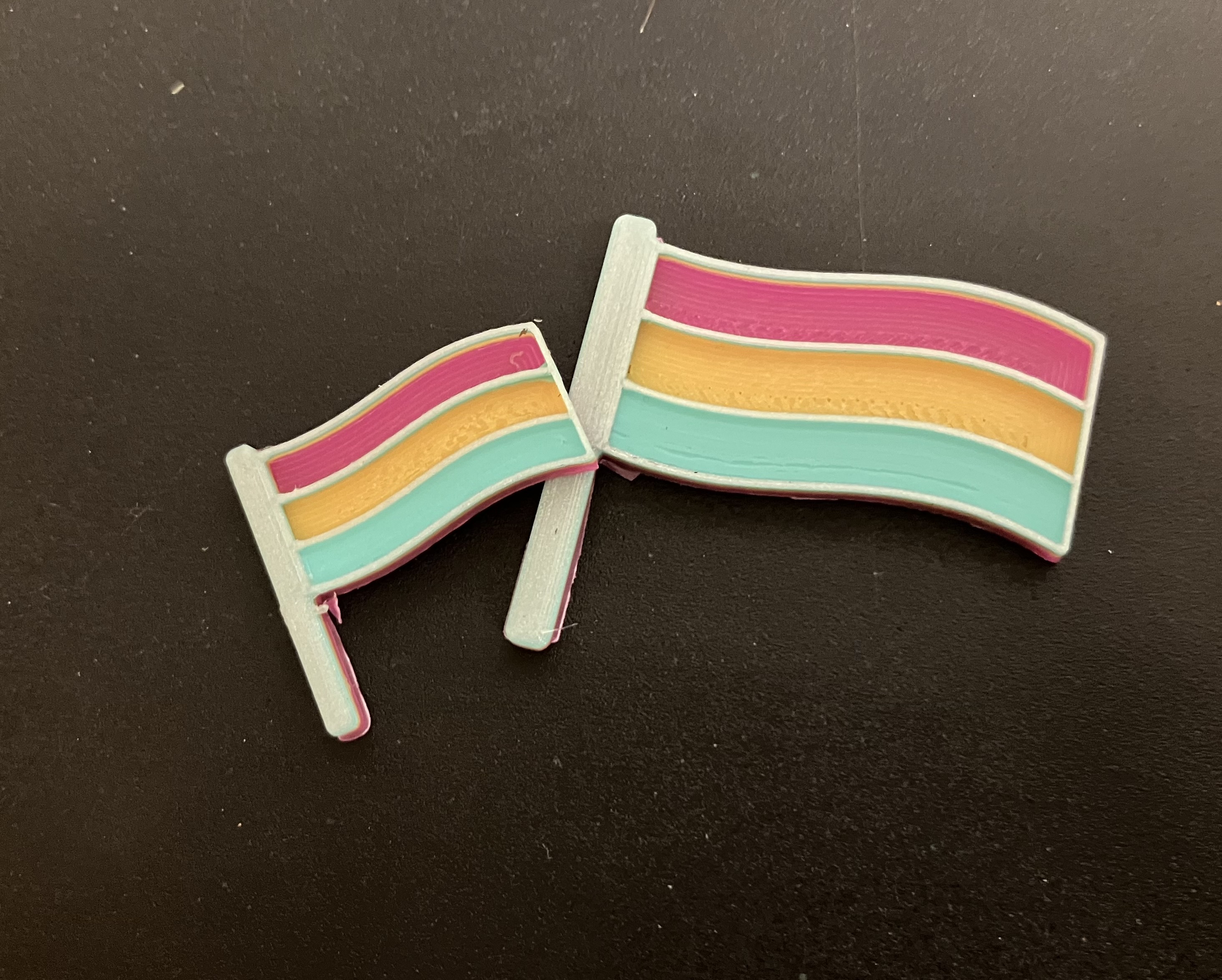 Pin pansexual pride flag (multi colour-layer print)