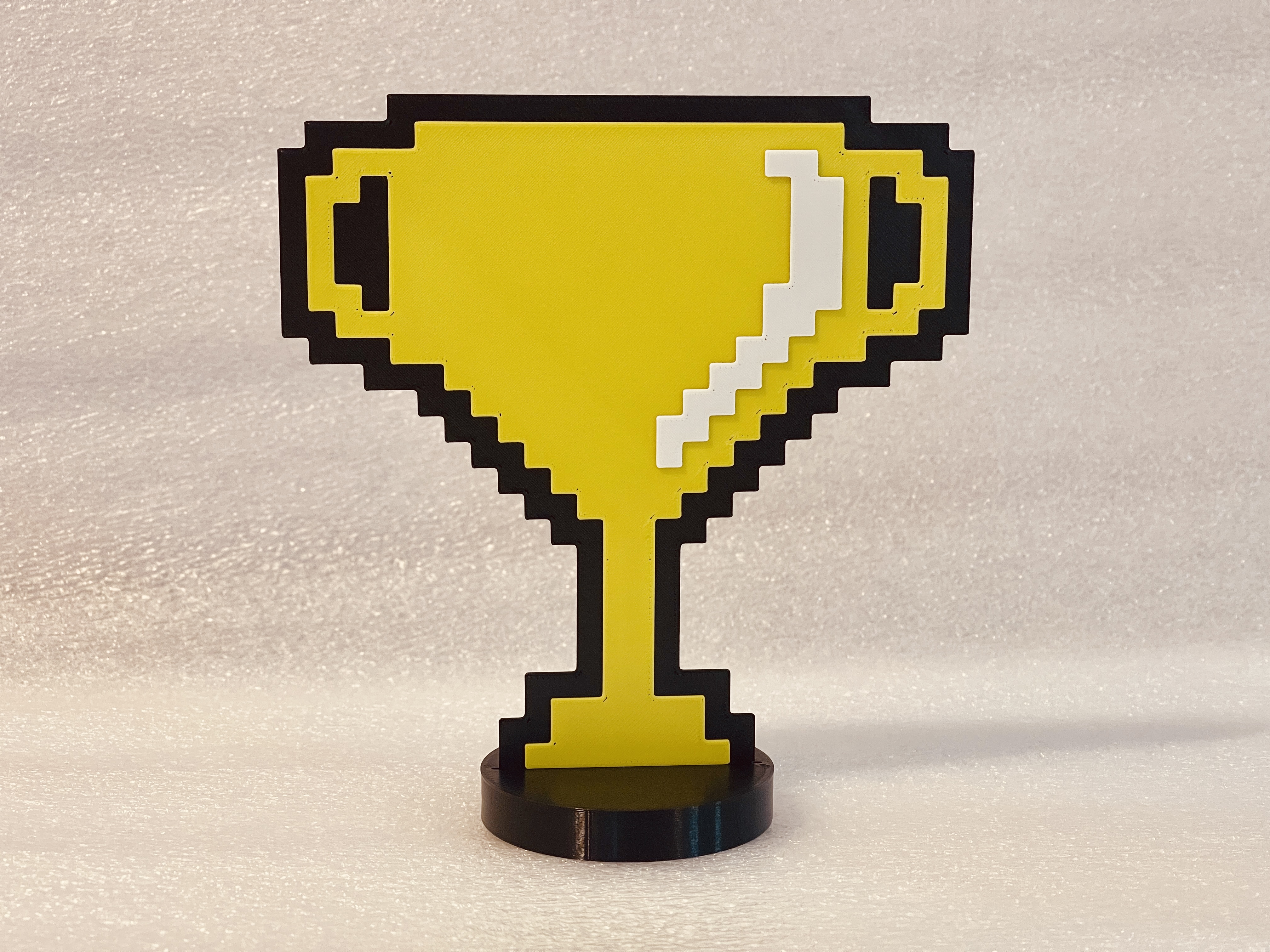 Simple 2D Pixel Trophy with Base