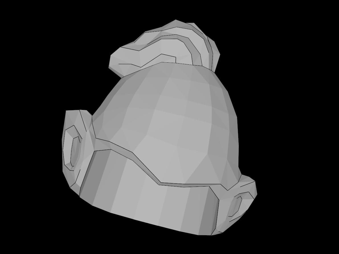 Lego Compatible (28501.dat) Minifig Hair Combo Bald Conehead with Large Ears, Eyebrows and Hair Tuft Pattern