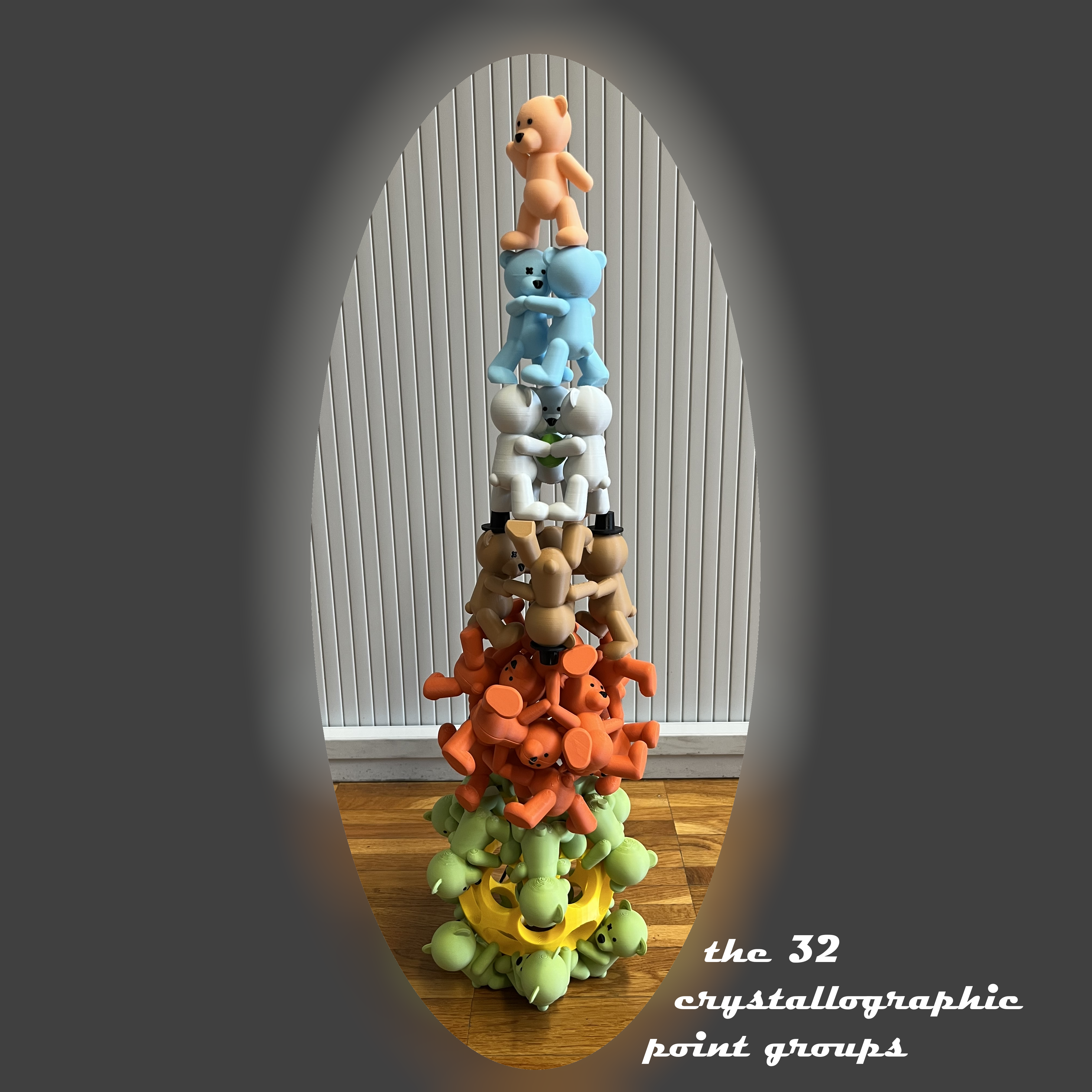 The 32 Crystallographic Point Groups ("Teddy" set)