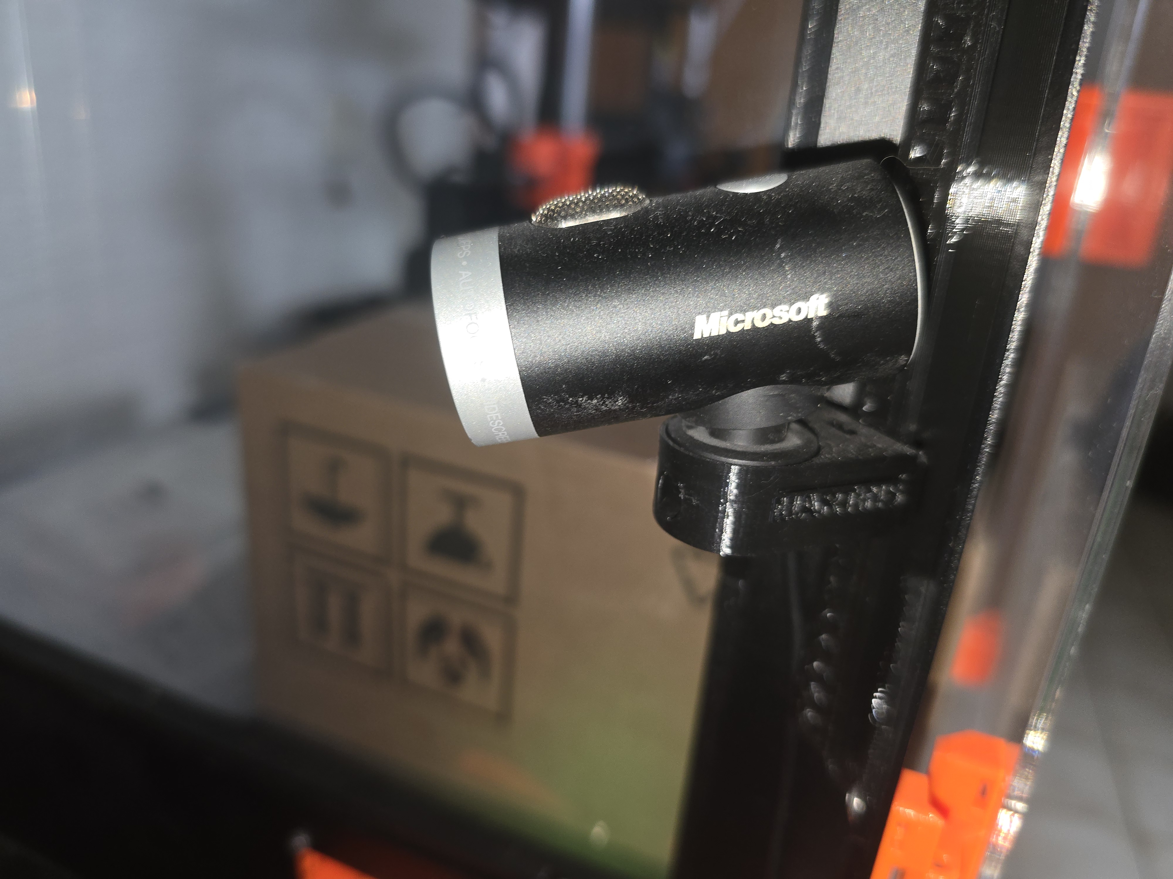 Microsoft WebCam mount for the PrusaBox