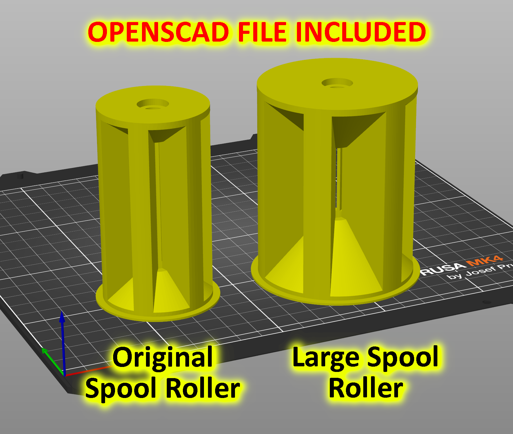 Large Format Spool Roller For IKEA Lack Enclosure