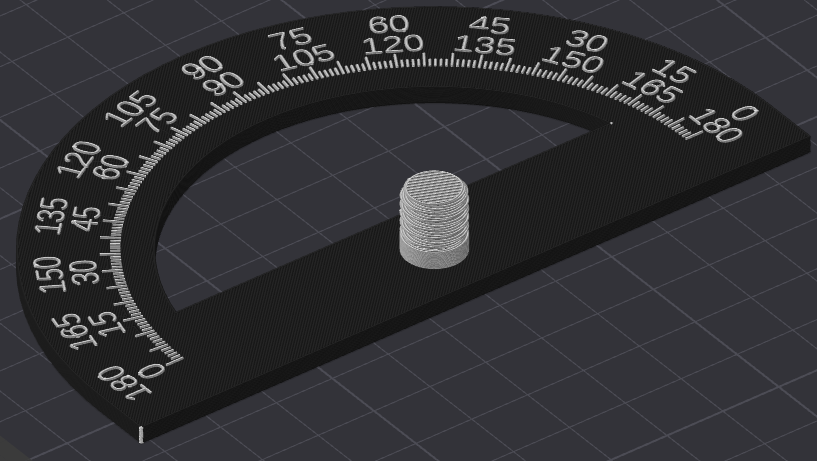 Protractor by Rocco Nicola Lombardi - base fixed