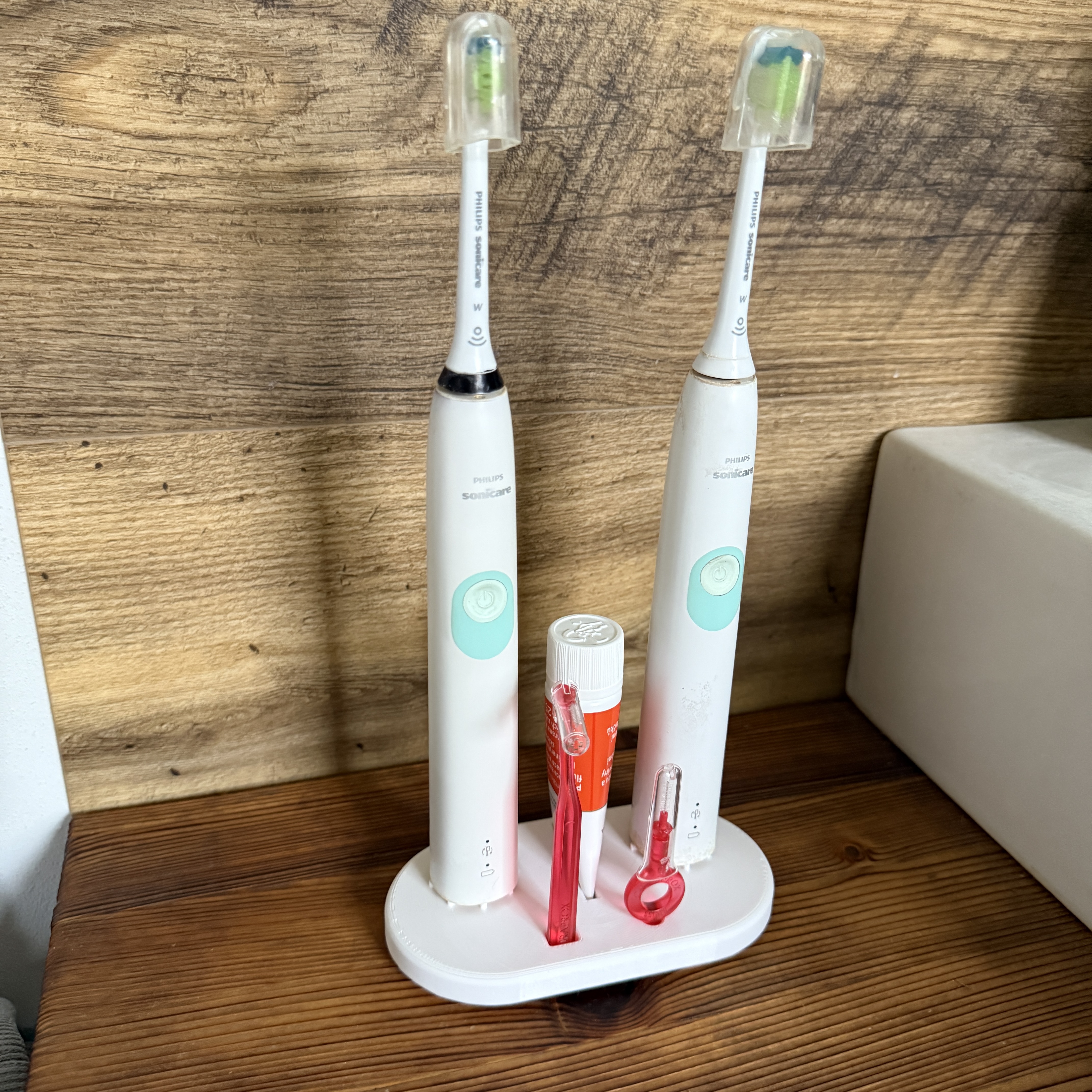 Phillips Sonicare + Curaprox interdental toothbrush dual holder