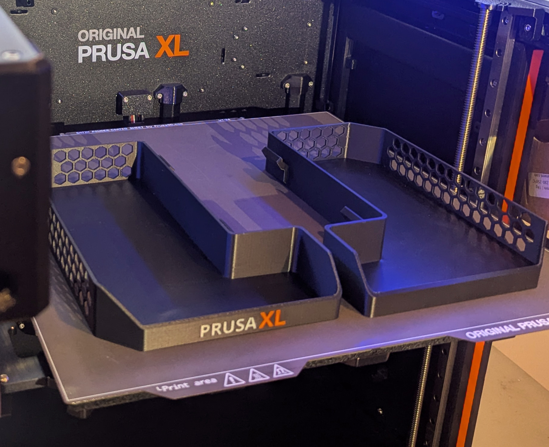 Tool Trays for Prusa XL - Right & Left Side w/ Honeycomb & PRUSA XL logo
