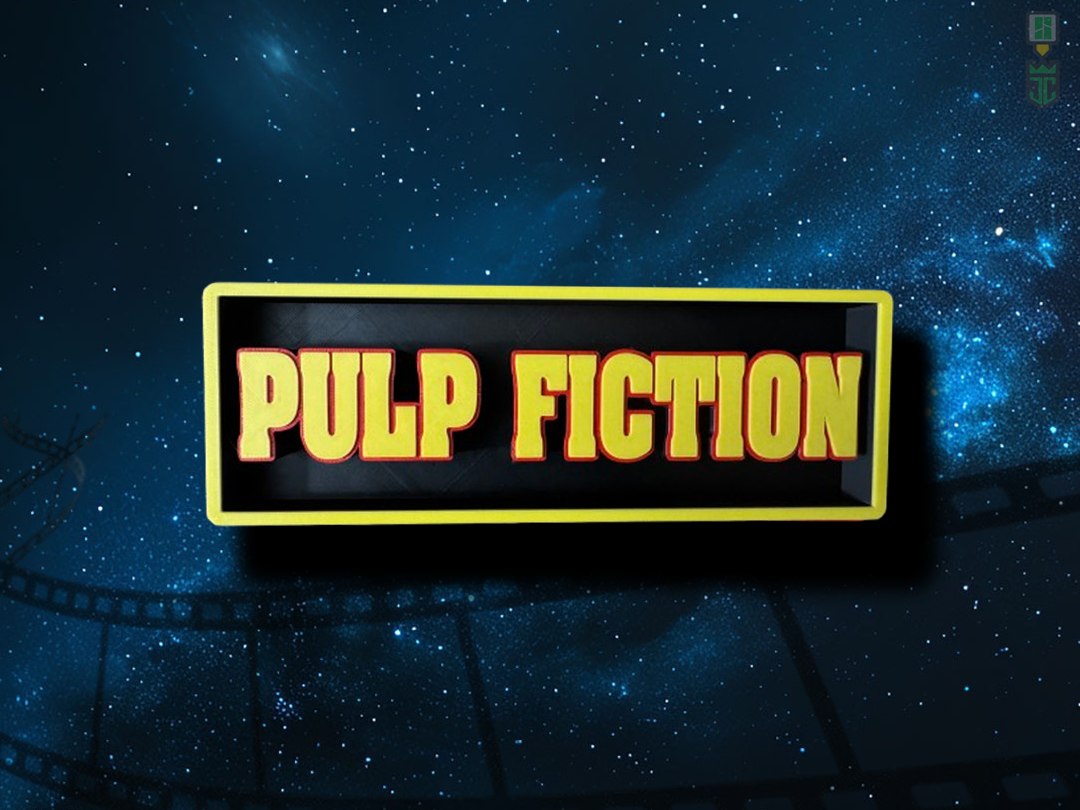 Pulp Fiction Cinema Film Room Sign Box
