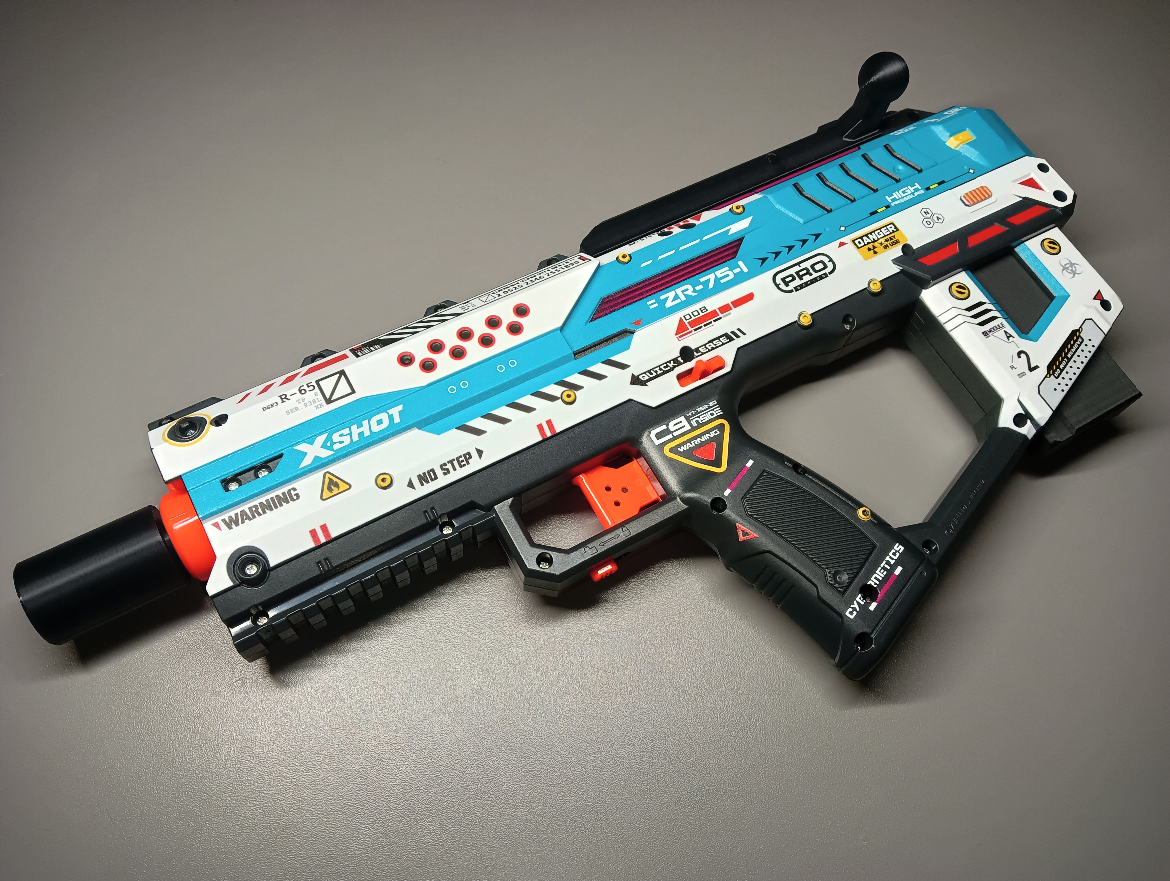 Easy Bolt Action + T-Pull Mod X-Shot Fury-X (simply slide over the picatinny rail!)