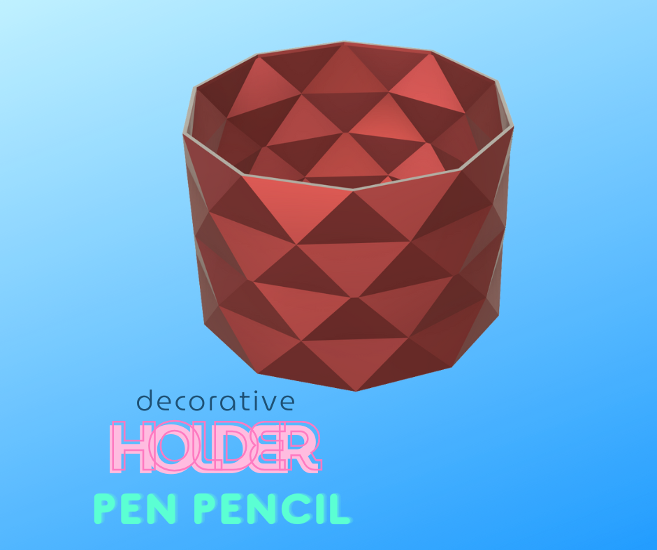 Decorative Pen Holder Pot Pencil Cup