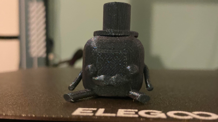 Little cube guy - HAT AND MUSTACHE - SCALE TO MINIMUM 500%