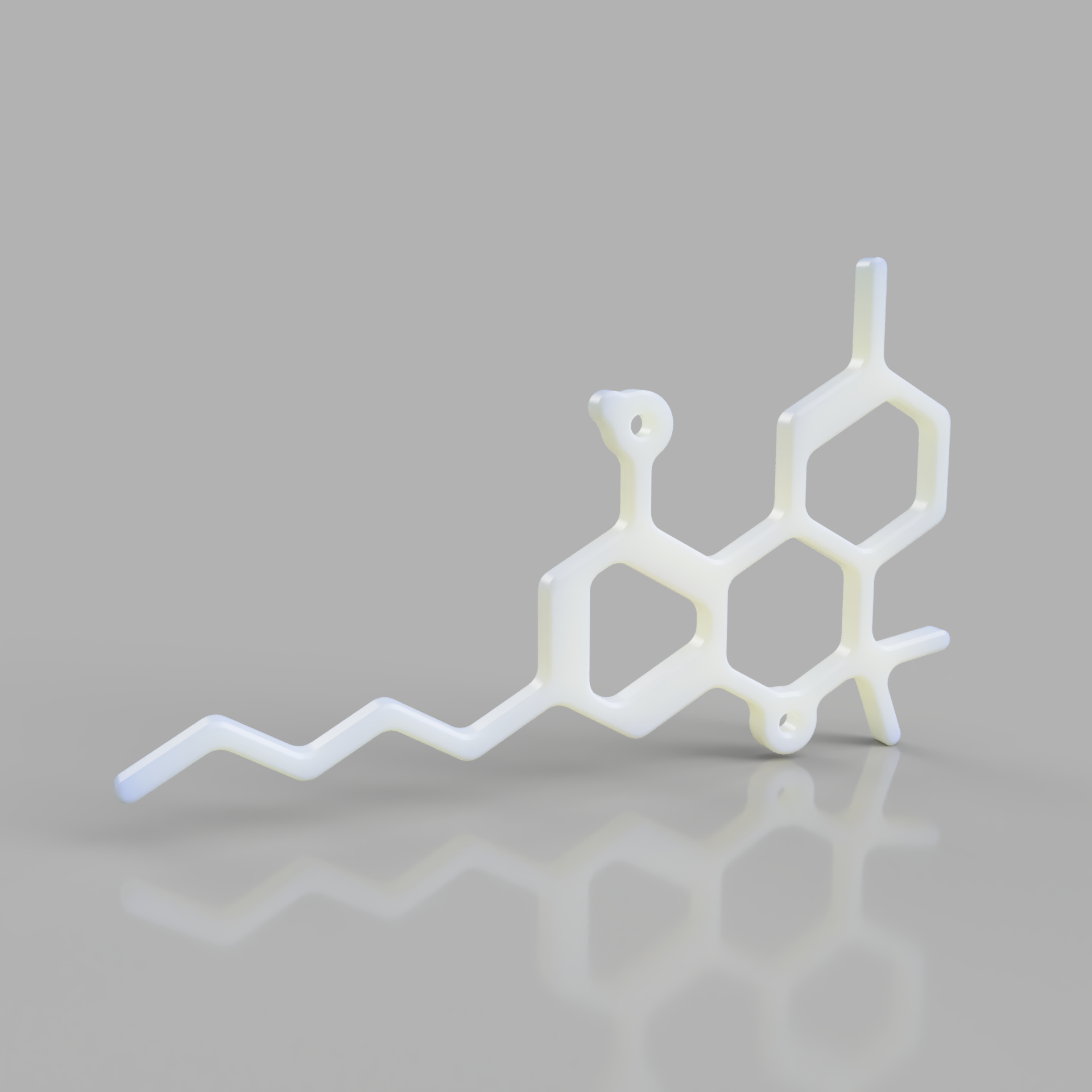 Delta-9 Tetrahydrocannabinol (THC) Molecule