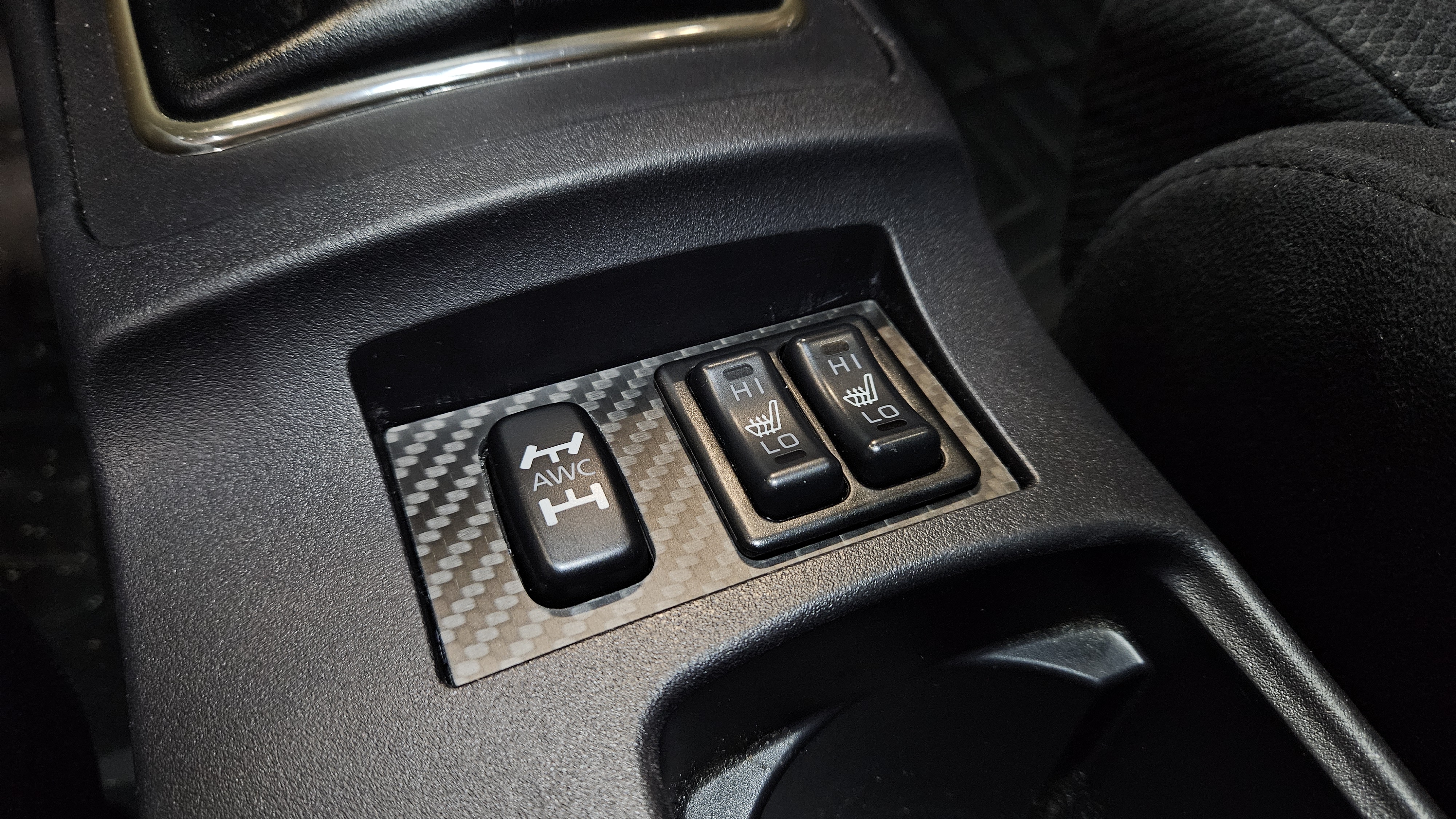 Lancer Evo X Heated Seat Switch Relocation
