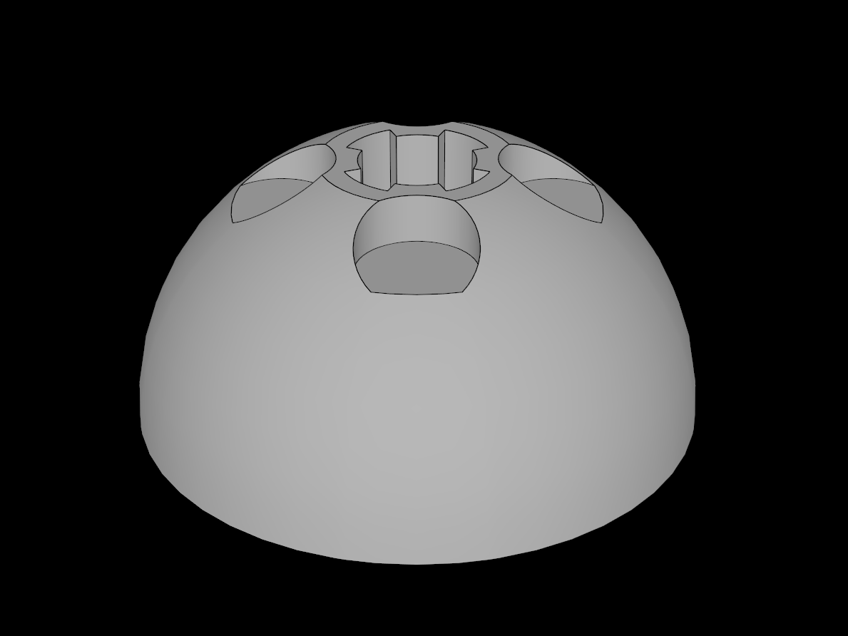 Lego Compatible (44359.dat) Hemisphere  3 x  3 Ball Turret