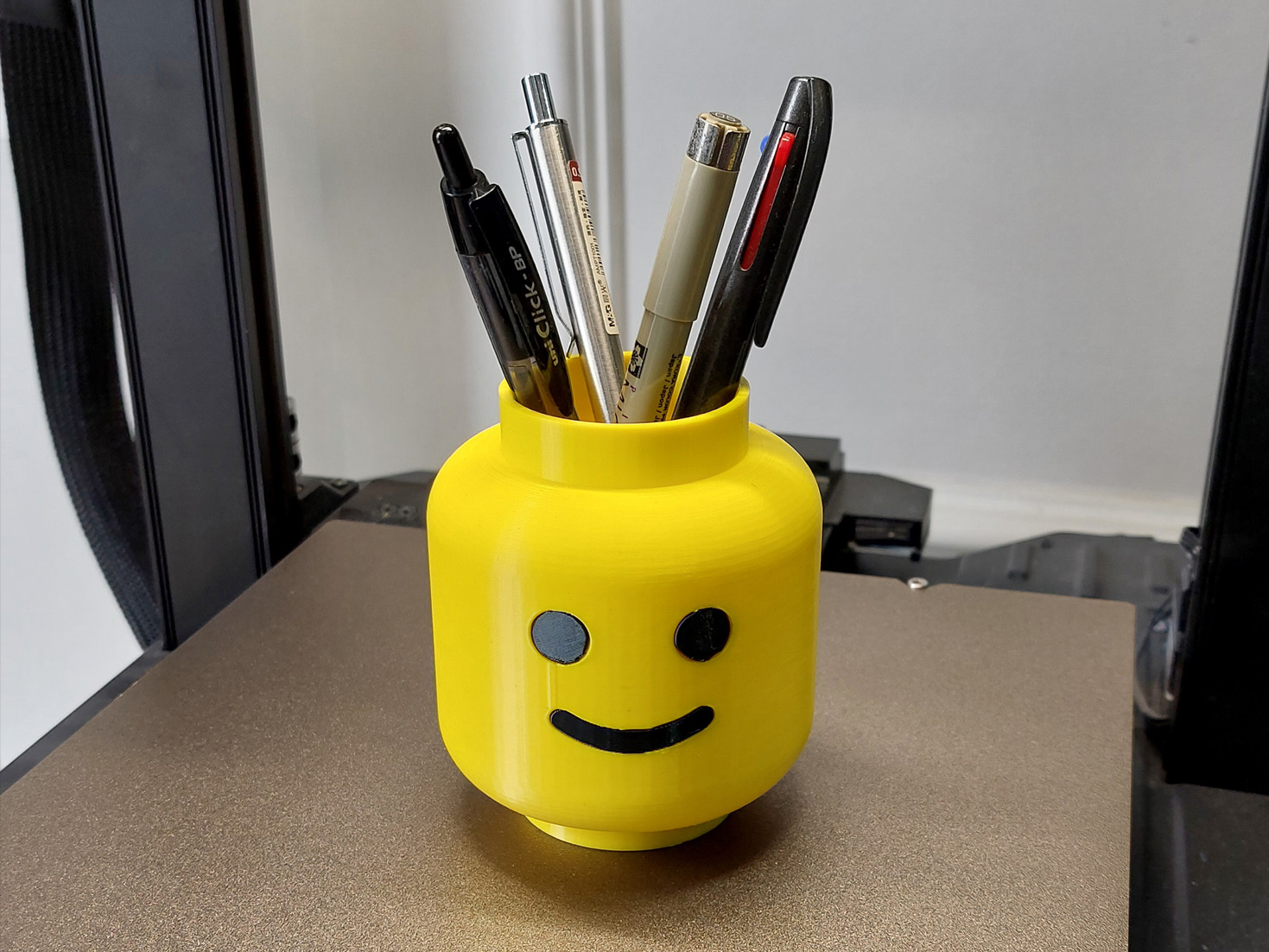 Lego Head Planter or Pen Holder