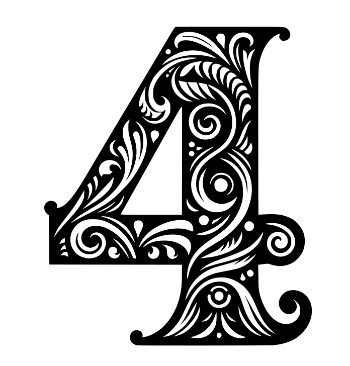 Ornamental number 4 (1)