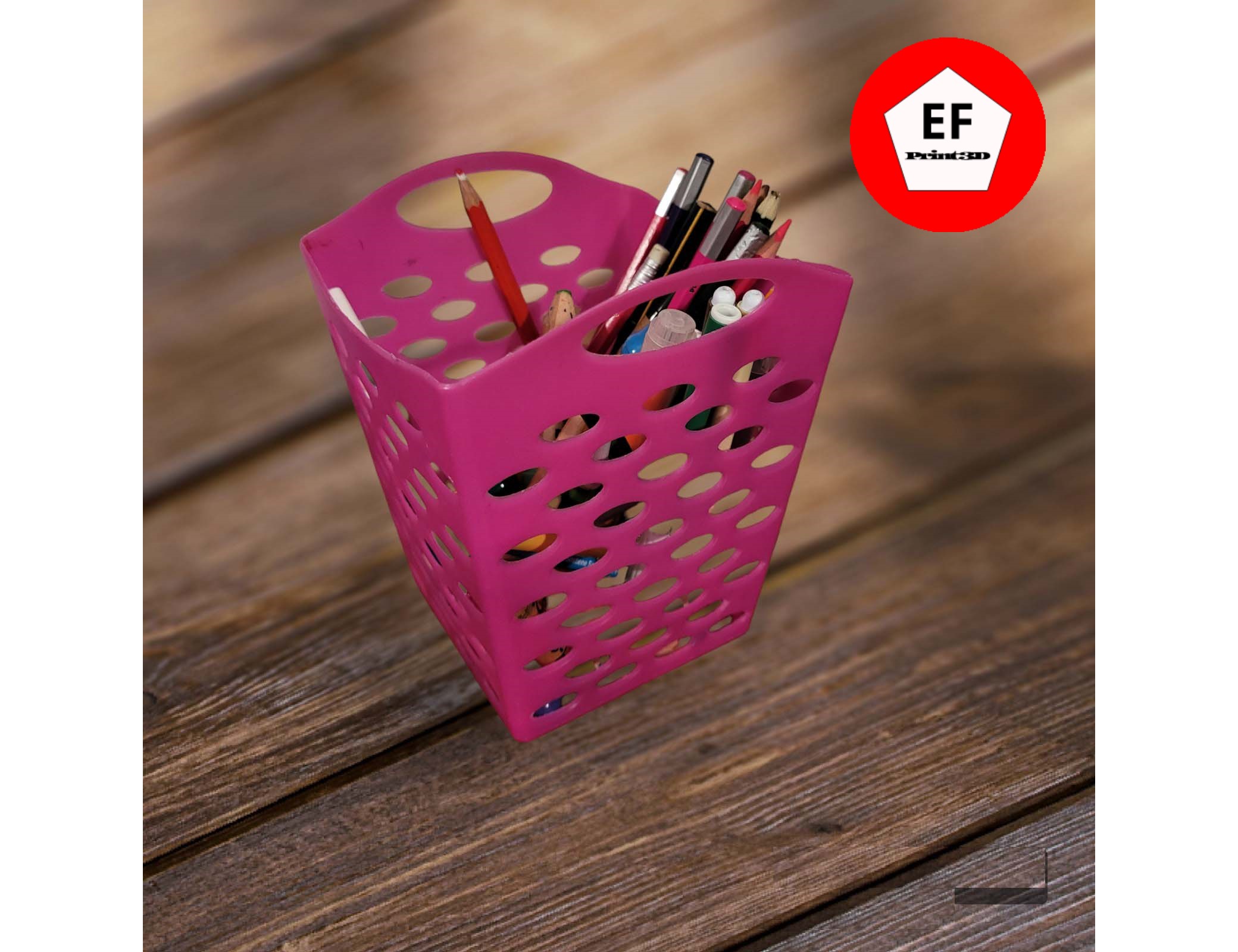 Crayon marker holder container and pen holder
