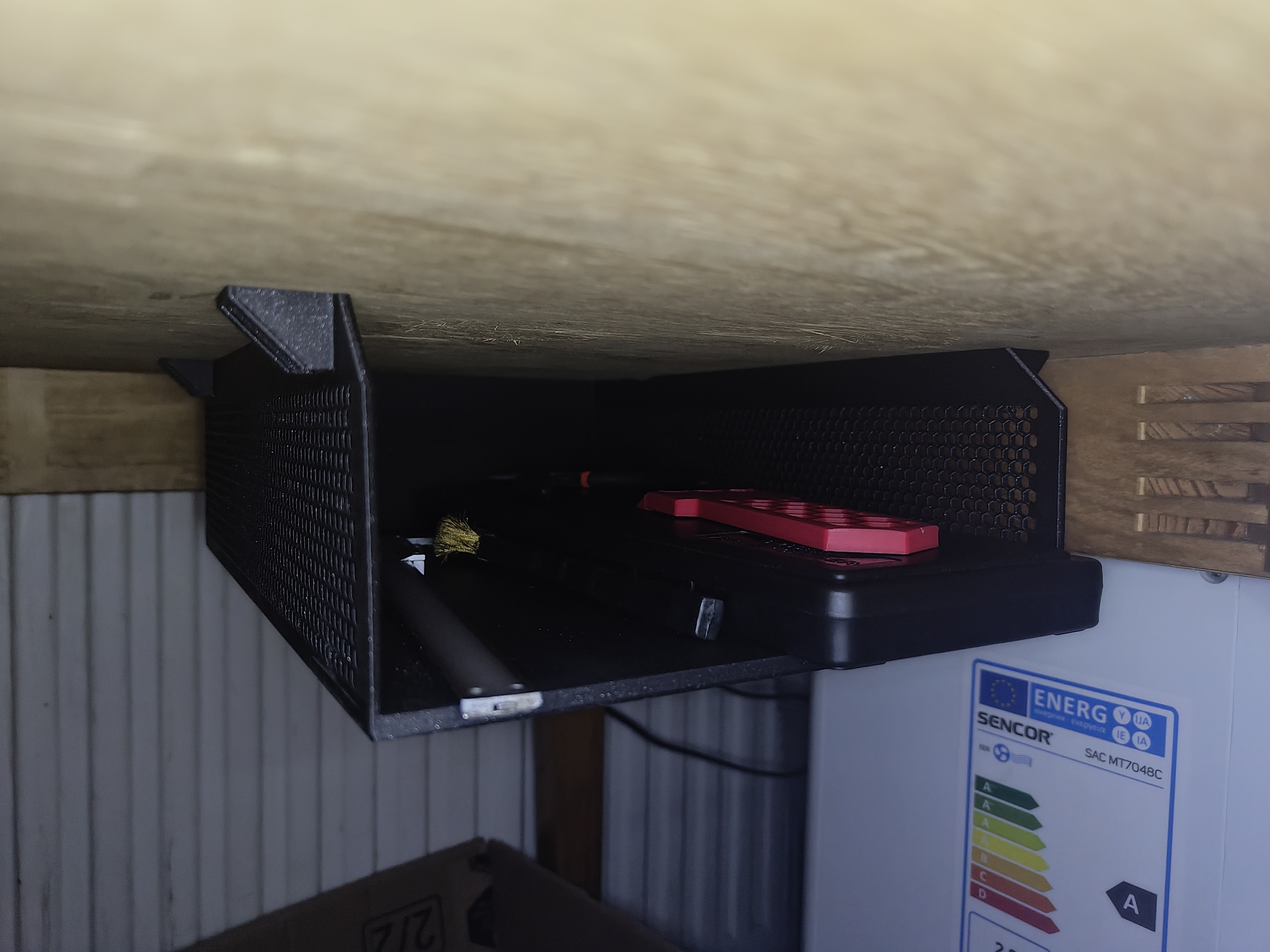 Under desk storage shelf
