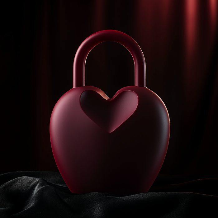 Heart Lock Vase - Romantic 3D Decor