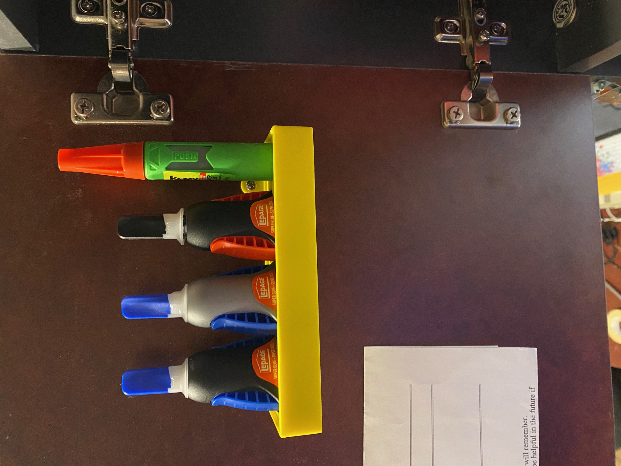 multiple super glue holder mountable