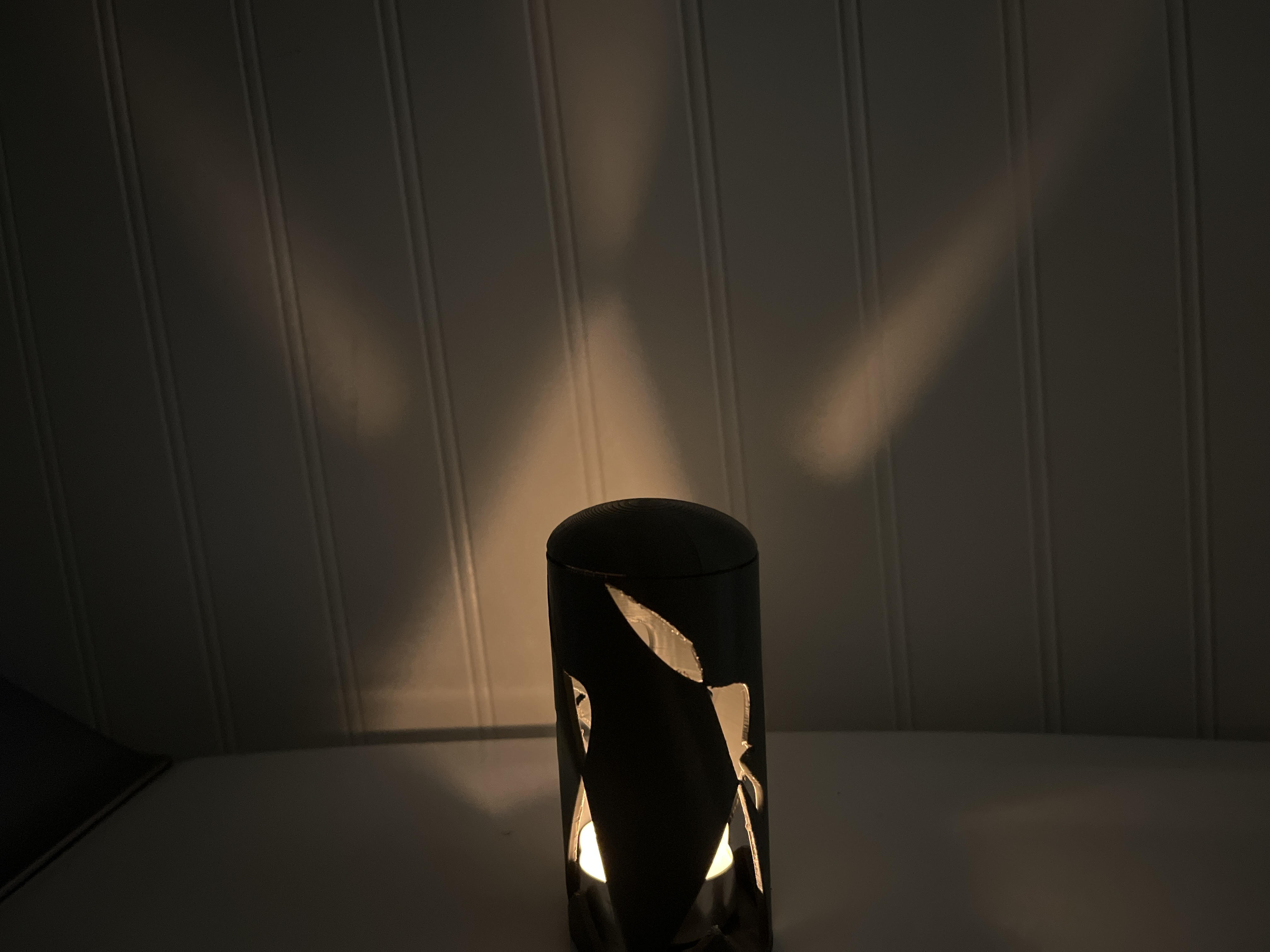 modern art/tealight holder with lid