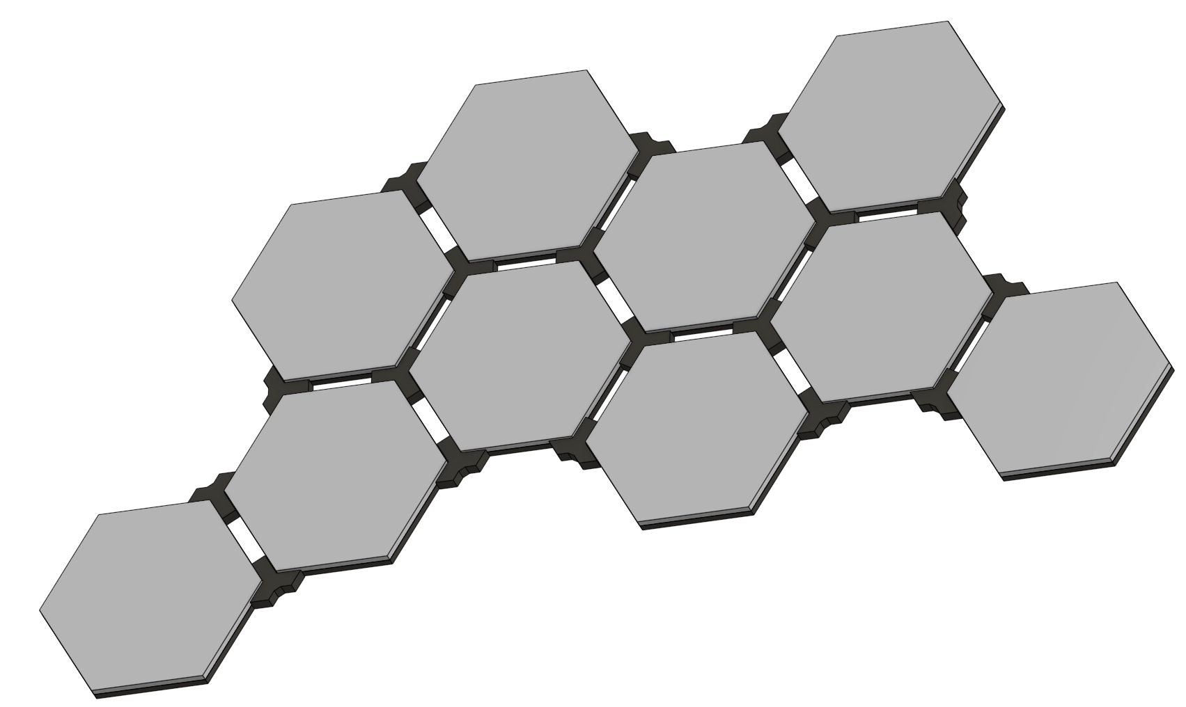 Miniatura 2 do modelo 3D Modular Hexagon Wall Panels