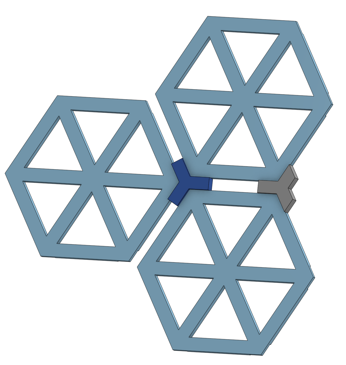 Miniatura 3 do modelo 3D Modular Hexagon Wall Panels