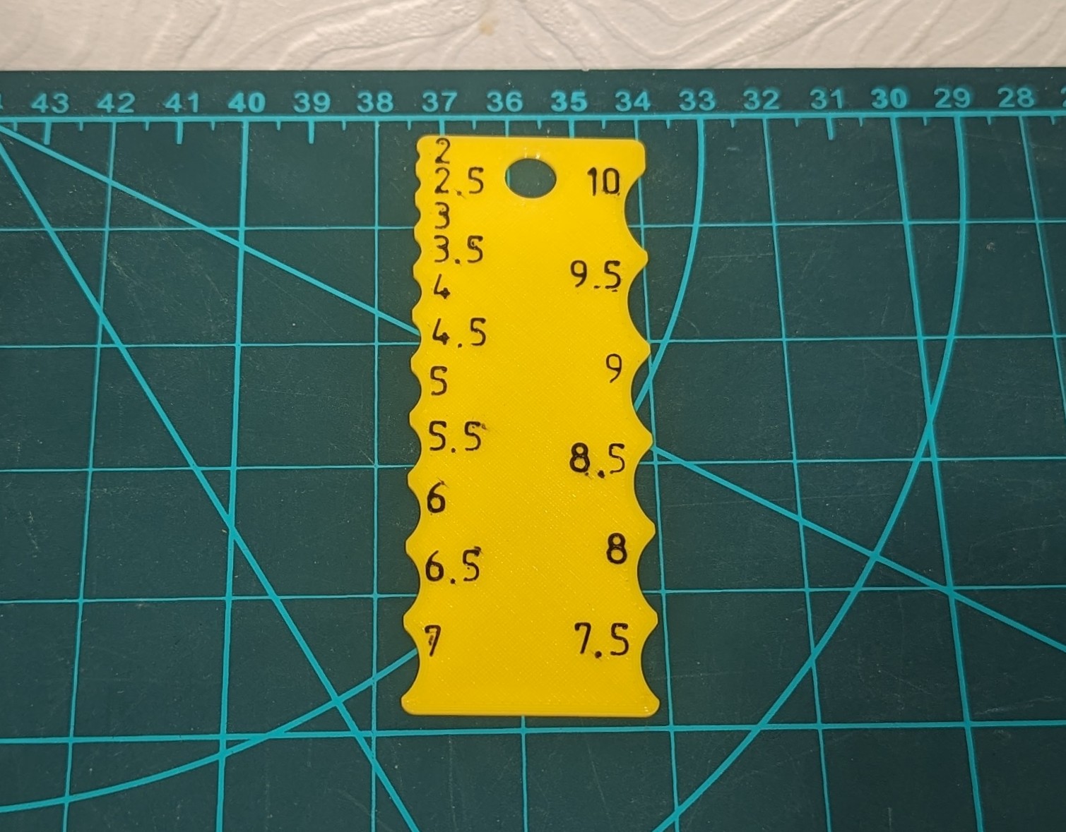 Radius template 2 - 10 mm