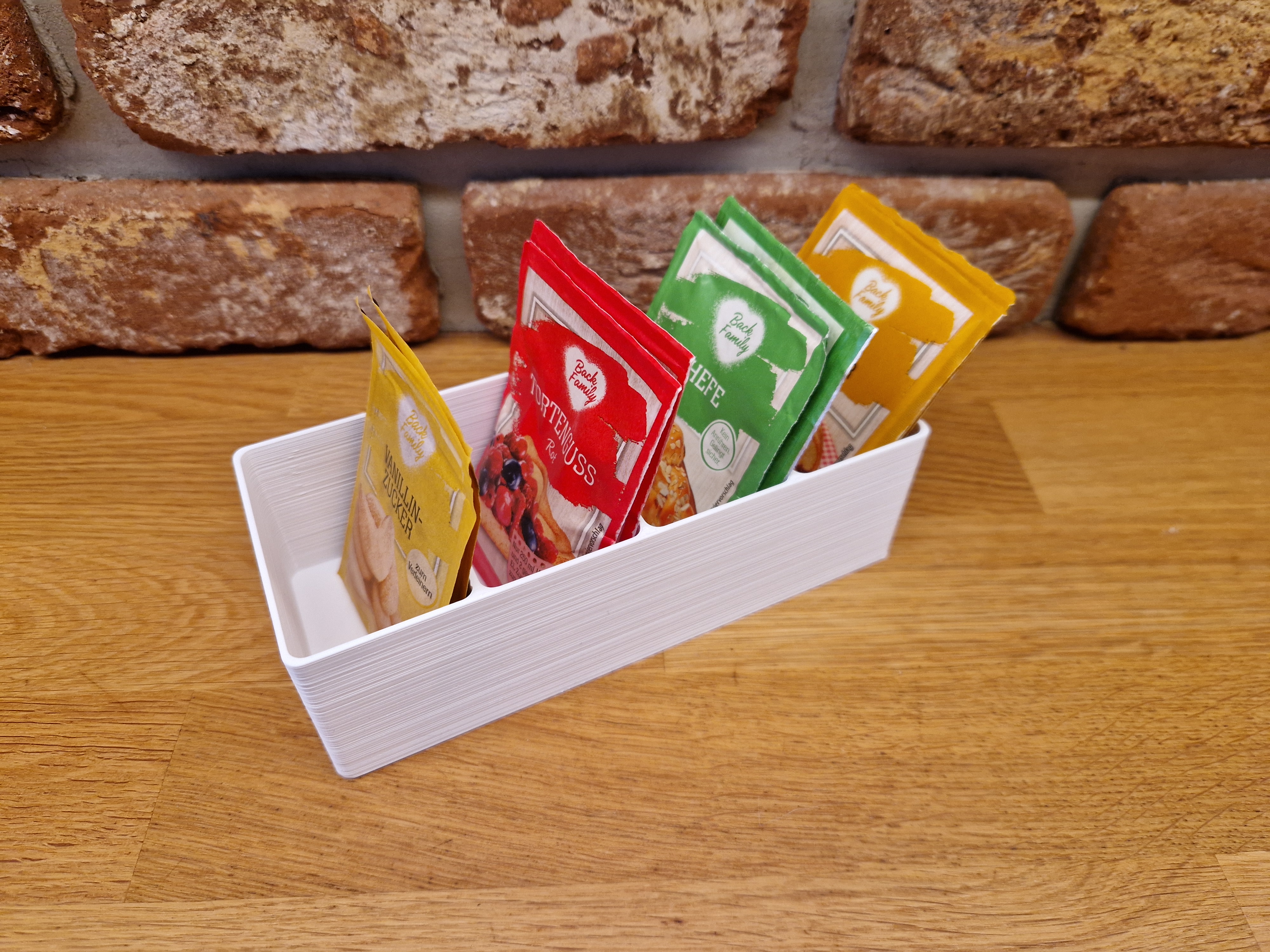 Kitchen box / organizer for baking stuff - 4 small pockets