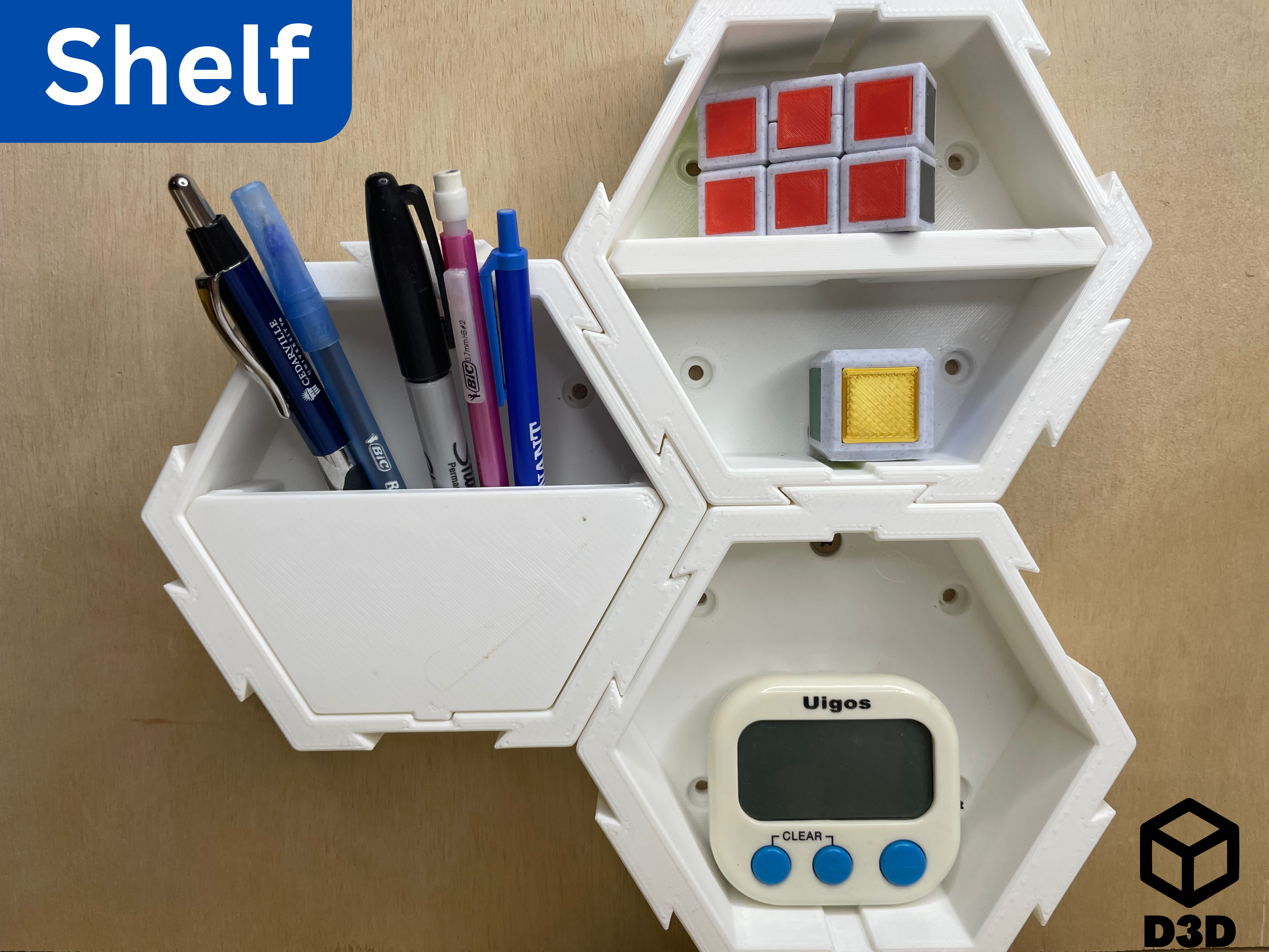 Shelf (Modular Dovetail Hexagon Shelving System)