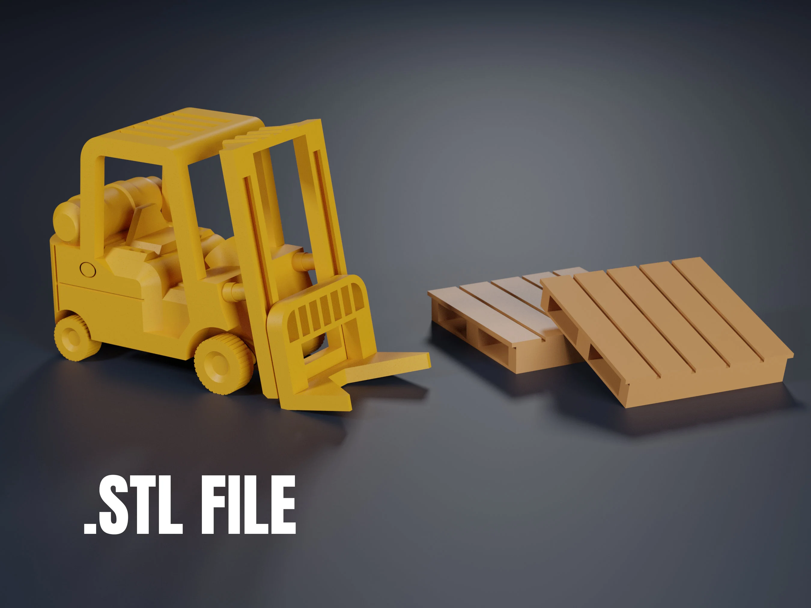 Print-in-Place Forklift w/ Pallet