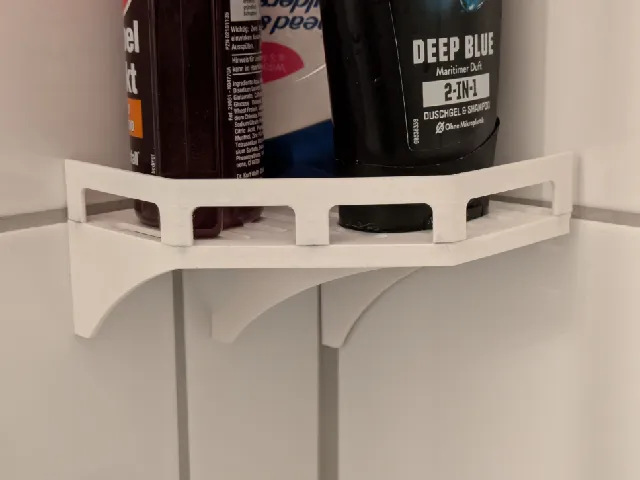 Shower gel & shampoo corner shelf