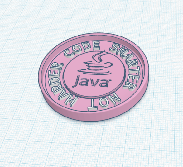 Miniatura 2 do modelo 3D Coffe Coaster with Java Logo