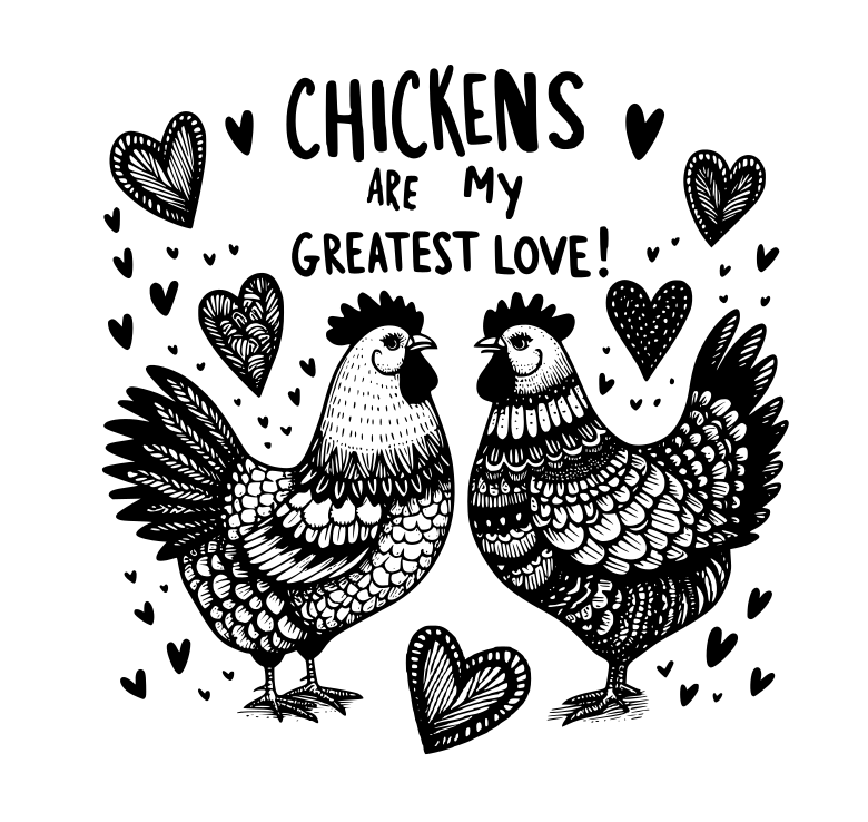 Valentines day cards: Chickens are my greatest love