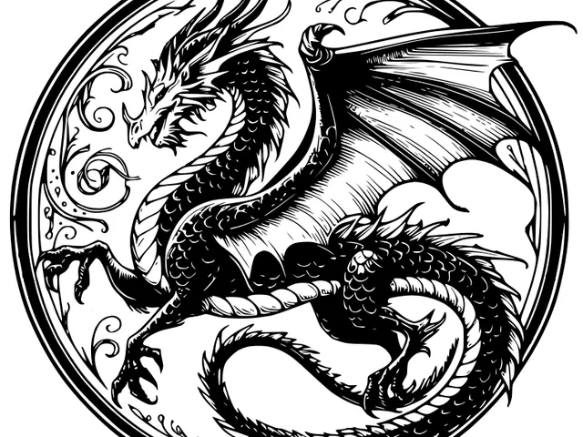 Wall art / coaster: Dragon (14)