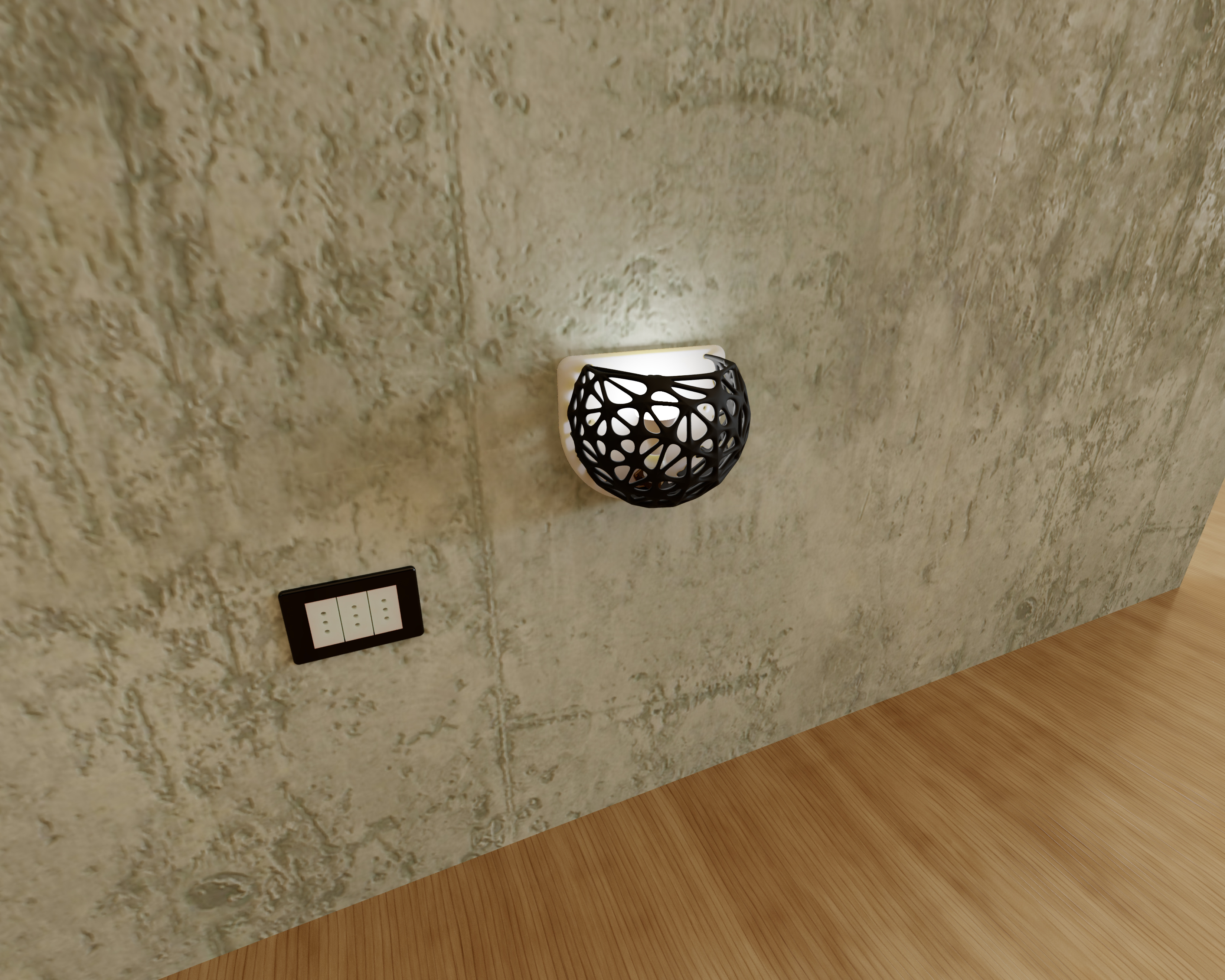 Futuristic wall lamp design
