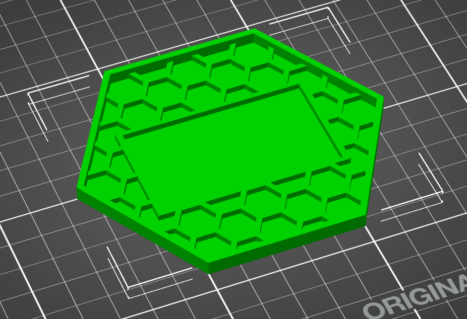 Blank hex coaster with boarder