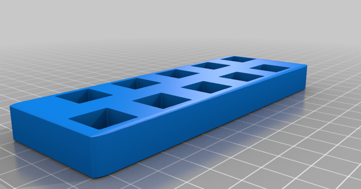 Cuvette holder / rack (10 cuvettes) by vsaggiomo Download free STL