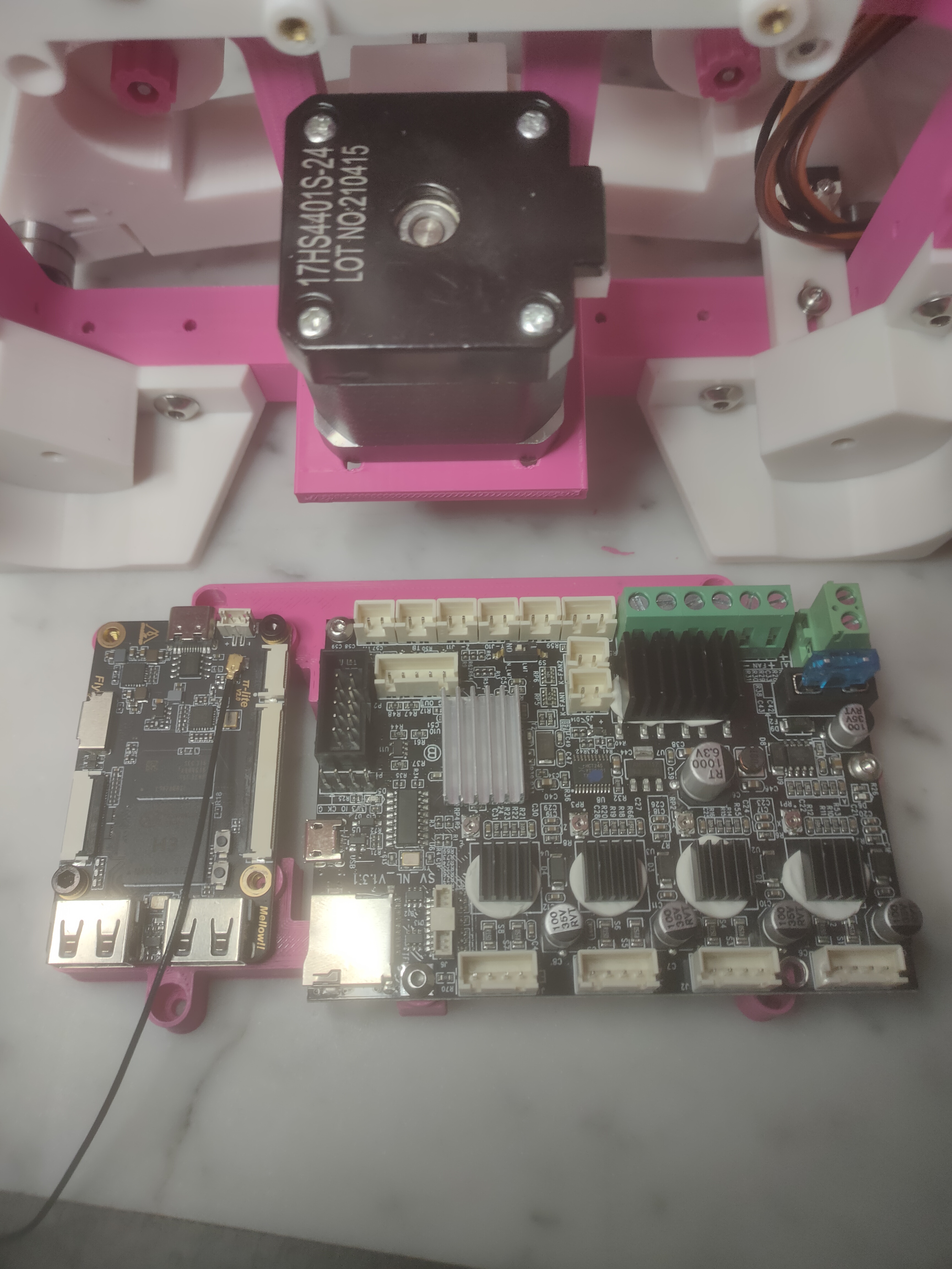 Rook MK1 SV06 mb & Fly Pi Lite 2 Adapter (Heat inserts)