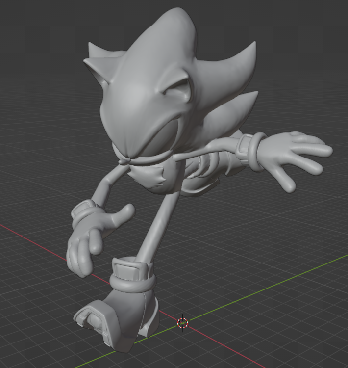 Shadow the Hedgehog Amiibo figure(separated pole/body)