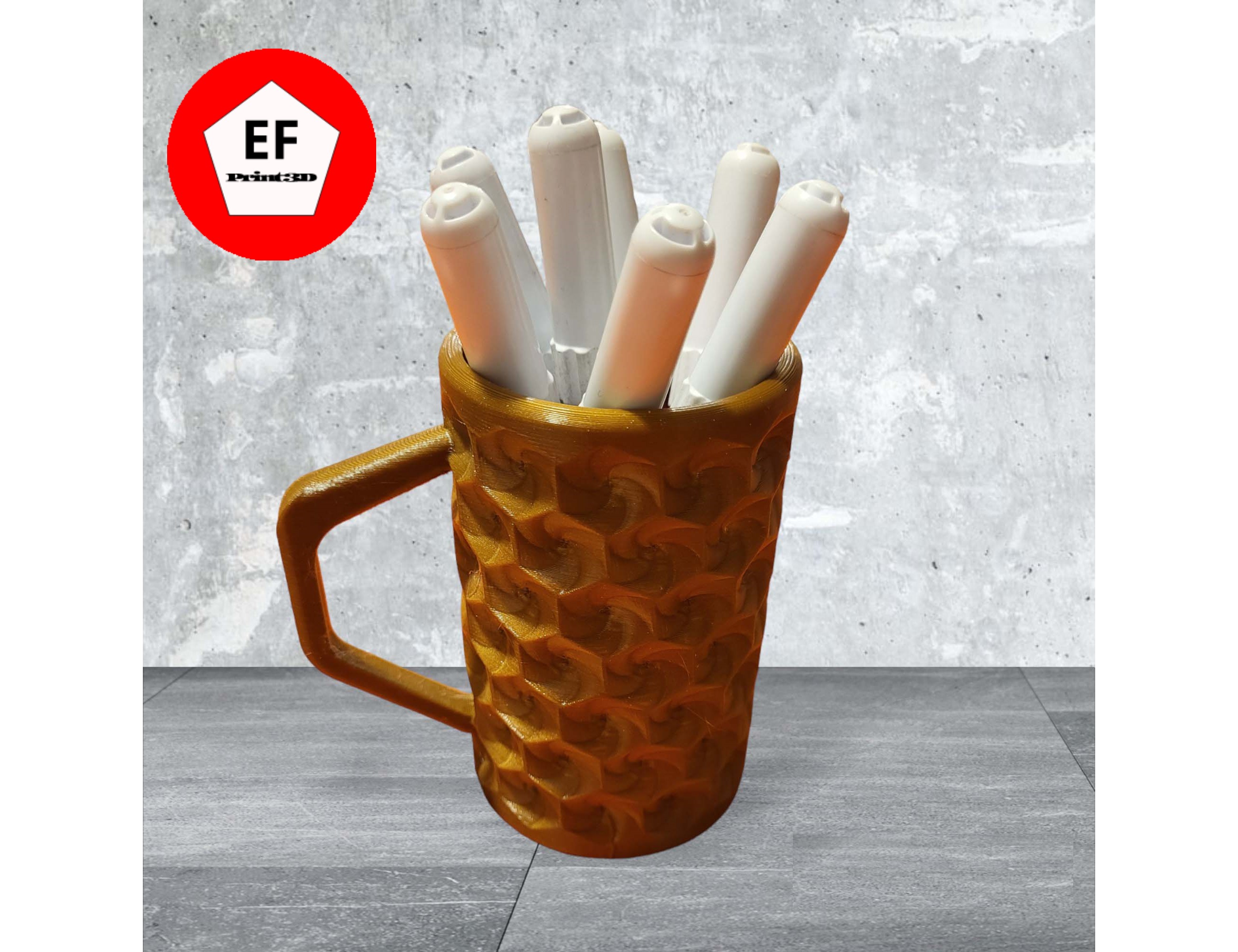 Beer mug pen holder