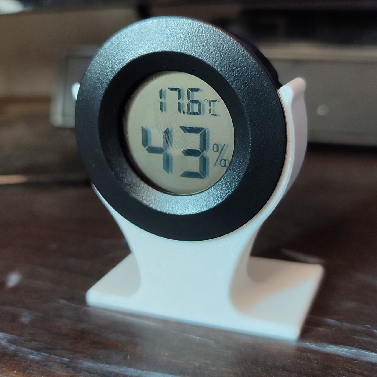Hygrometer (Humidity sensor) stand (round) 3D model thumbnail