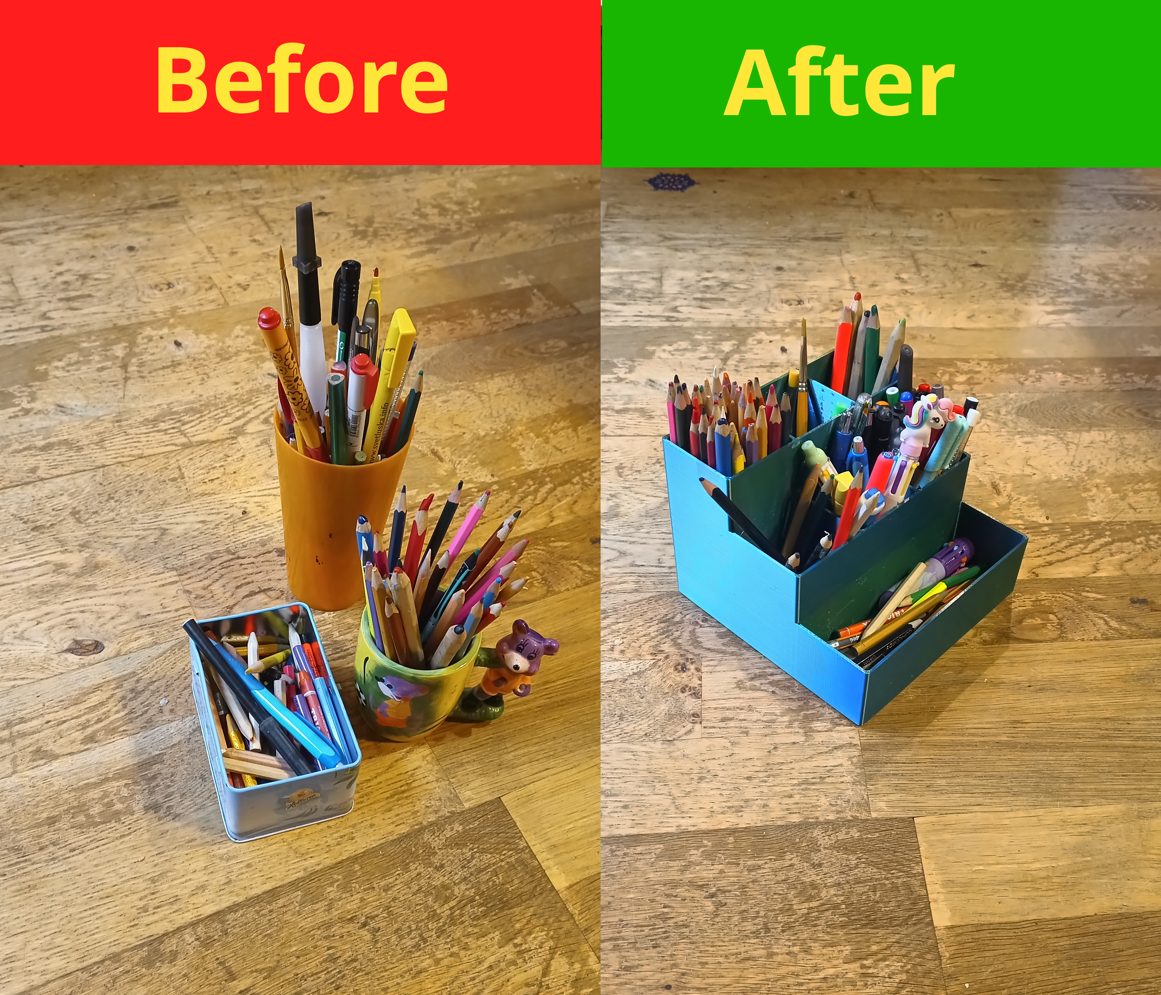 Crayon holder box (Piksla na pastelky)