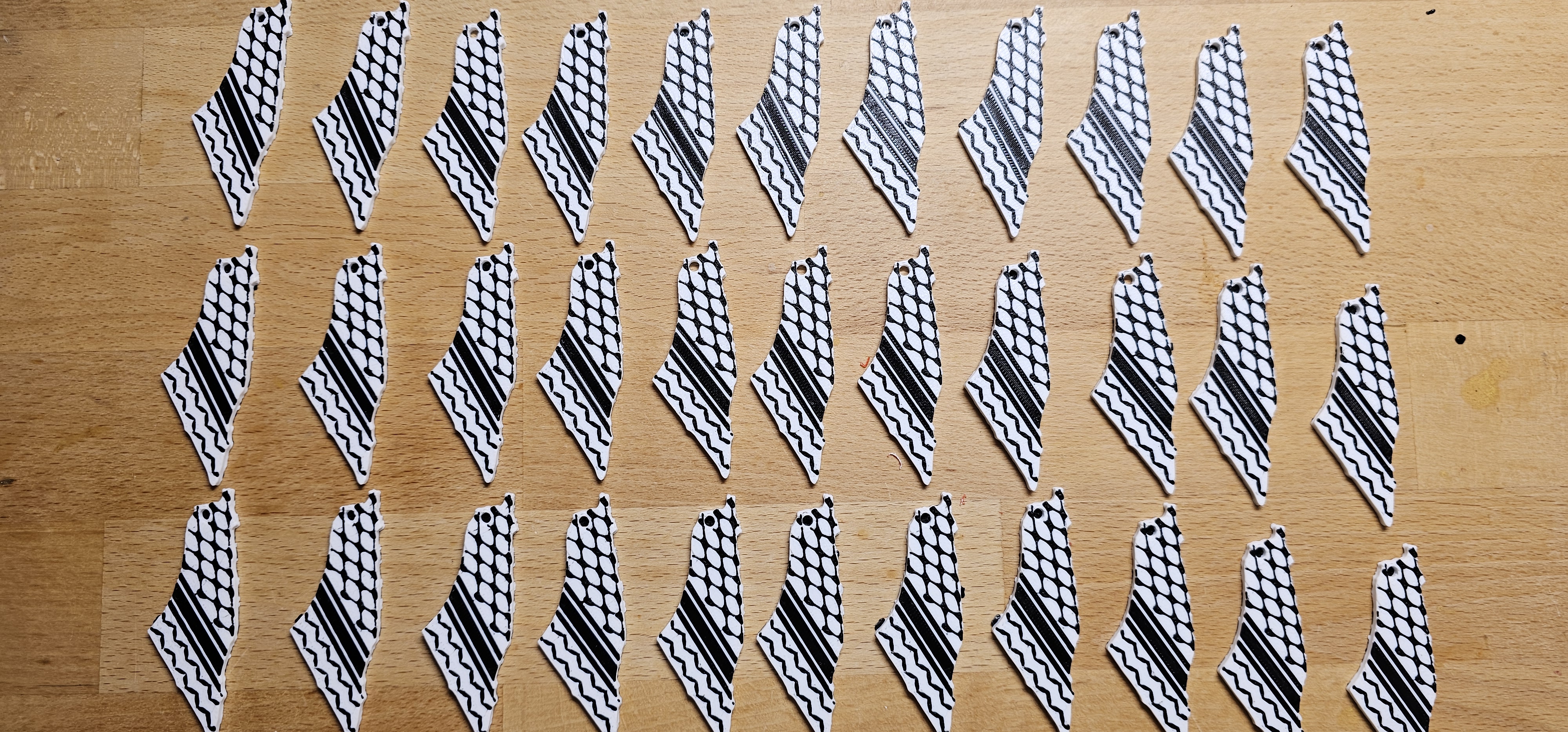 Palestine map with keffiyeh pattern